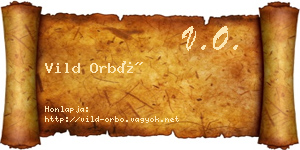 Vild Orbó névjegykártya